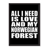 All I Need Is Love And My Norwegian Forest - Portrait Frame Photo Tile