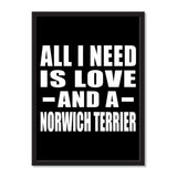 All I Need Is Love And A Norwich Terrier - Portrait Frame Photo Tile