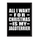 All I Want For Christmas Is My Jagdterrier - Portrait Frame Photo Tile