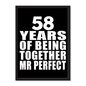58 Years Of Being Together Mr Perfect - Portrait Frame Photo Tile