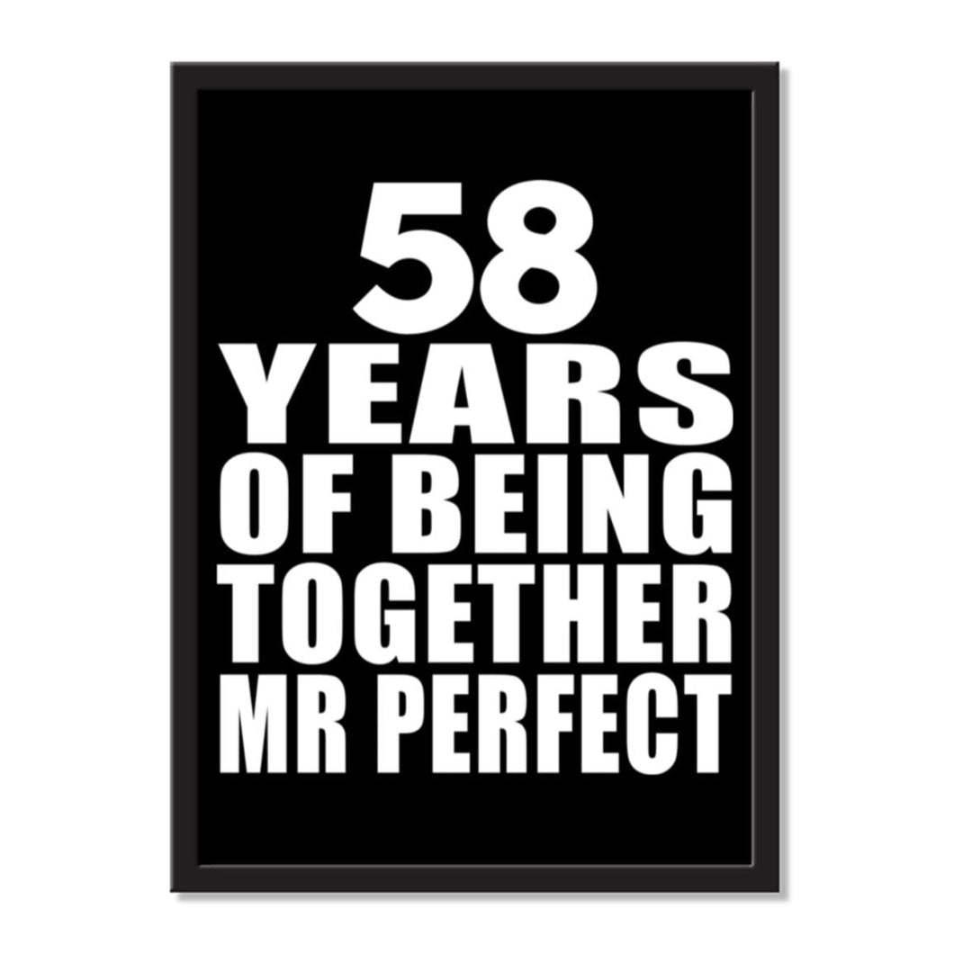 58 Years Of Being Together Mr Perfect - Portrait Frame Photo Tile