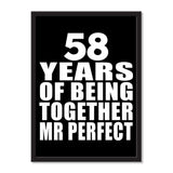 58 Years Of Being Together Mr Perfect - Portrait Frame Photo Tile
