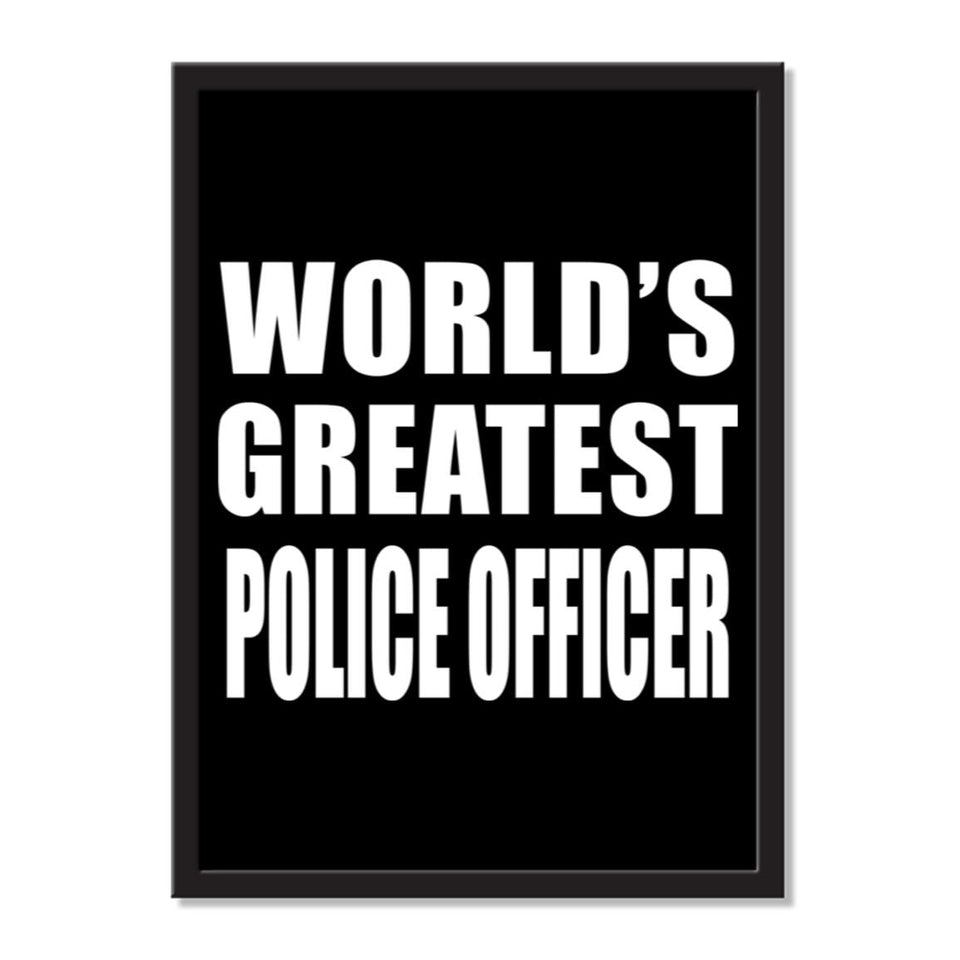 World's Greatest Police Officer - Portrait Frame Photo Tile