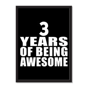3 Years Of Being Awesome - Portrait Frame Photo Tile