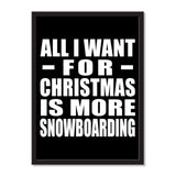 All I Want For Christmas Is More Snowboarding - Portrait Frame Photo Tile