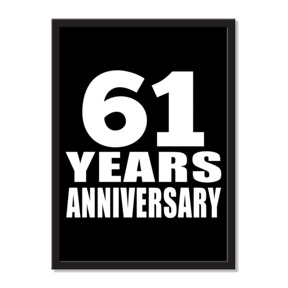 61 Years Anniversary - Portrait Frame Photo Tile