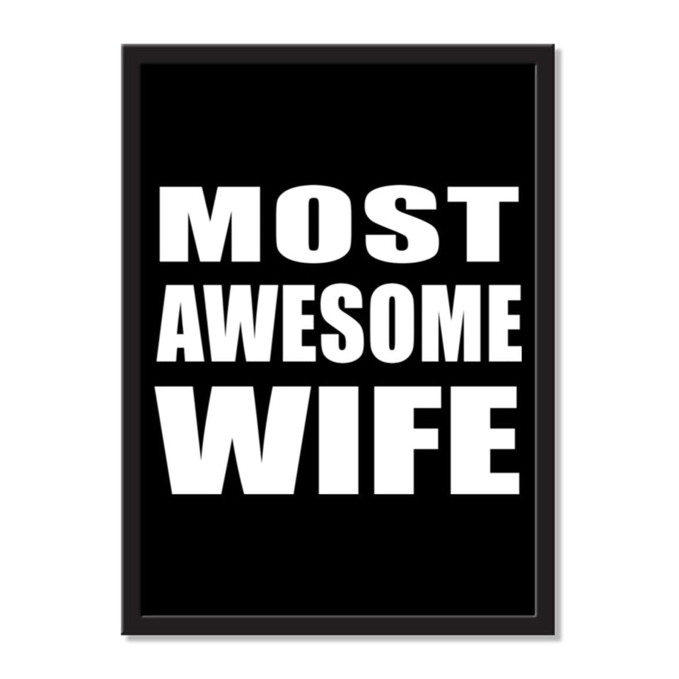 Most Awesome Wife - Portrait Frame Photo Tile