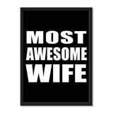 Most Awesome Wife - Portrait Frame Photo Tile