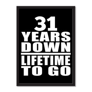 31 Years Down Lifetime To Go - Portrait Frame Photo Tile