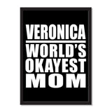 Veronica World's Okayest Mom - Portrait Frame Photo Tile