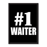 Number One #1 Waiter - Portrait Frame Photo Tile