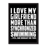 I Love My Girlfriend More Than Synchronized Swimming ...She Bought Me This - Portrait Frame Photo Tile
