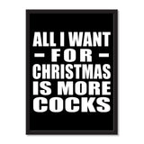All I Want For Christmas Is More Cocks - Portrait Frame Photo Tile