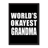 World's Okayest Grandma - Portrait Frame Photo Tile