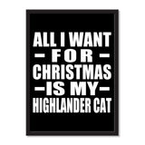 All I Want For Christmas Is My Highlander Cat - Portrait Frame Photo Tile