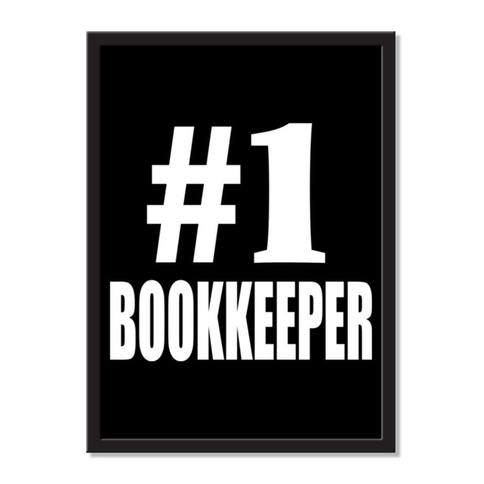 Number One #1 Bookkeeper - Portrait Frame Photo Tile