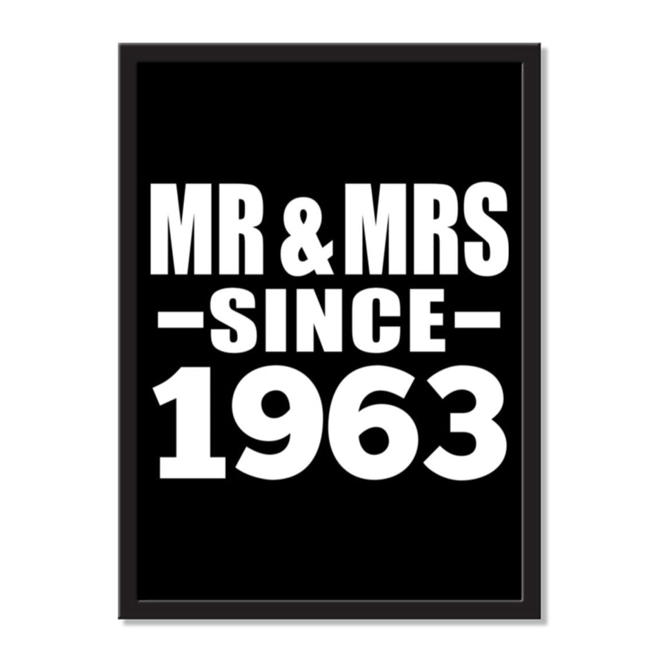 Mr & Mrs Since 1963 - Portrait Frame Photo Tile