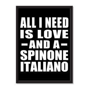 All I Need Is Love And A Spinone Italiano - Portrait Frame Photo Tile