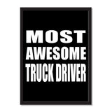 Most Awesome Truck Driver - Portrait Frame Photo Tile