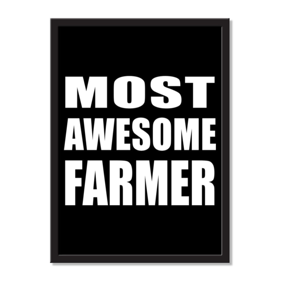 Most Awesome Farmer - Portrait Frame Photo Tile
