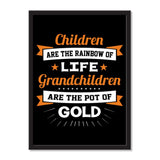 Children Are The Rainbow Of Life, Grandchildren Are The Pot Of Gold - Portrait Frame Photo Tile