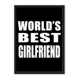 World's Best Girlfriend - Portrait Frame Photo Tile