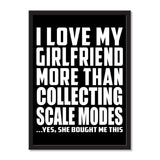 I Love My Girlfriend More Than Collecting Scale Modes ...She Bought Me This - Portrait Frame Photo Tile