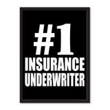 Number One #1 Insurance Underwriter - Portrait Frame Photo Tile
