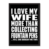 I Love My Wife More Than Collecting Fountain Pens ...Yes, She Bought Me This - Portrait Frame Photo Tile