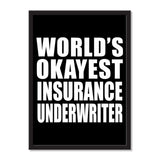World's Okayest Insurance Underwriter - Portrait Frame Photo Tile