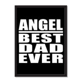 Angel Best Dad Ever - Portrait Frame Photo Tile