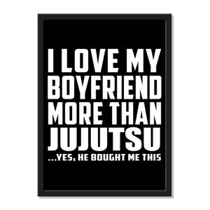 I Love My Boyfriend More Than Jujutsu ...He Bought Me This - Portrait Frame Photo Tile