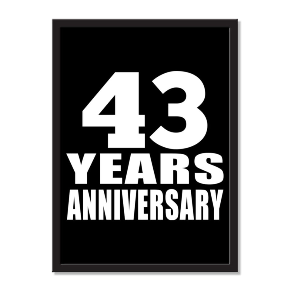 43 Years Anniversary - Portrait Frame Photo Tile