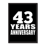 43 Years Anniversary - Portrait Frame Photo Tile