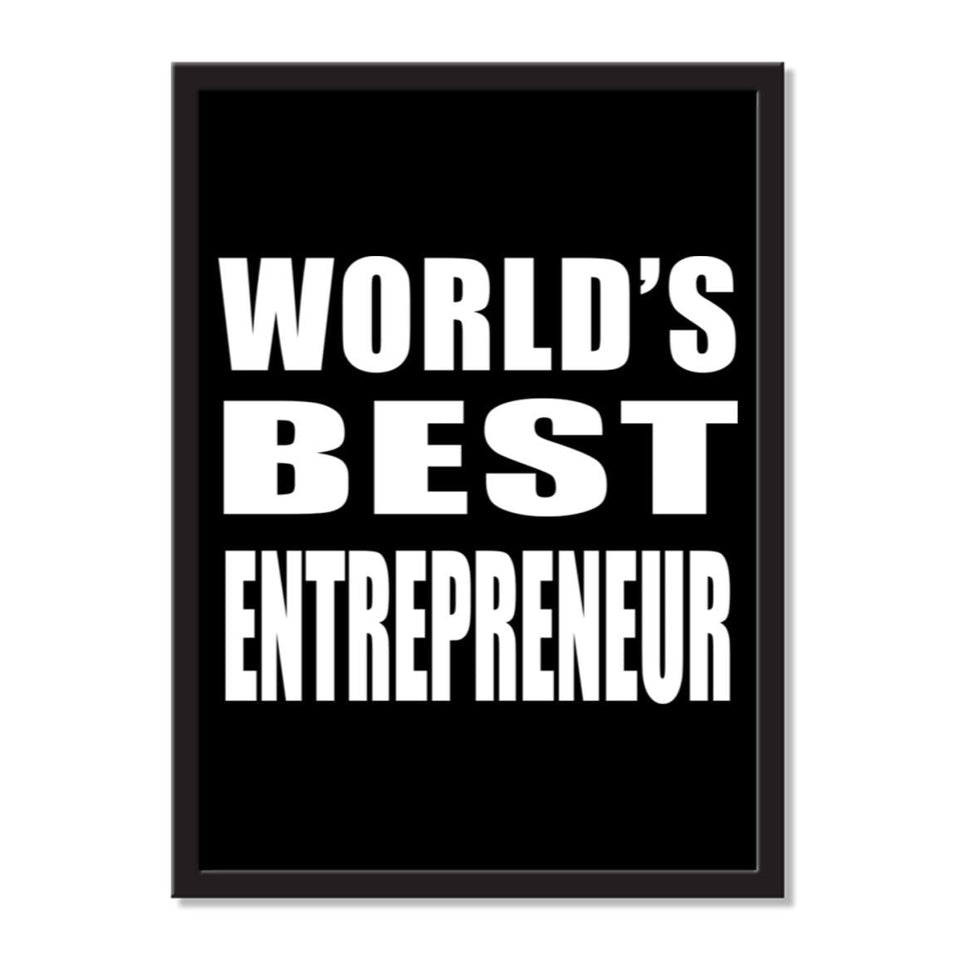 World's Best Entrepreneur - Portrait Frame Photo Tile