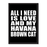 All I Need Is Love And My Havana Brown Cat - Portrait Frame Photo Tile