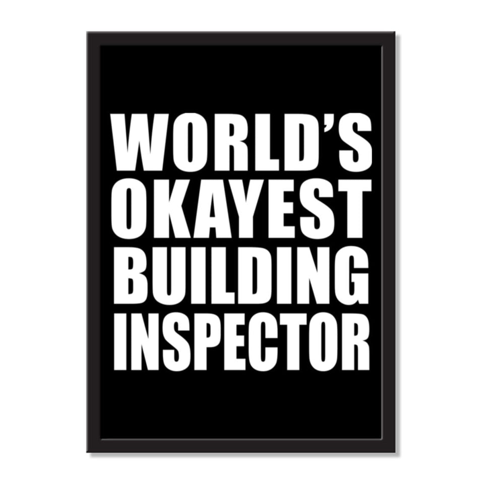 World's Okayest Building Inspector - Portrait Frame Photo Tile