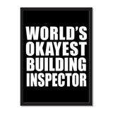 World's Okayest Building Inspector - Portrait Frame Photo Tile