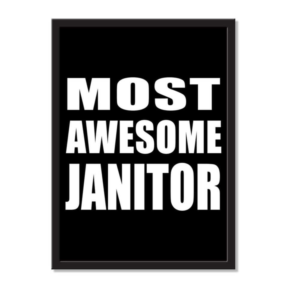 Most Awesome Janitor - Portrait Frame Photo Tile