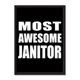 Most Awesome Janitor - Portrait Frame Photo Tile