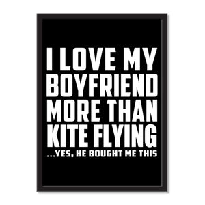 I Love My Boyfriend More Than Kite Flying ...He Bought Me This - Portrait Frame Photo Tile