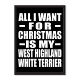 All I Want For Christmas Is My West Highland White Terrier - Portrait Frame Photo Tile