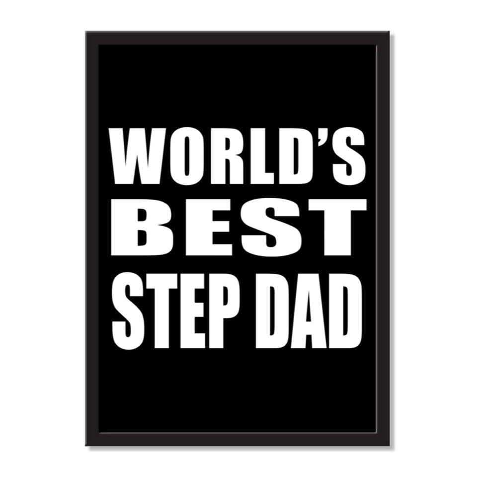 World's Best Step Dad - Portrait Frame Photo Tile