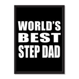 World's Best Step Dad - Portrait Frame Photo Tile