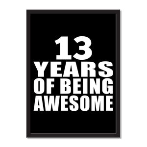 13 Years Of Being Awesome - Portrait Frame Photo Tile