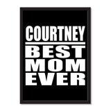Courtney Best Mom Ever - Portrait Frame Photo Tile