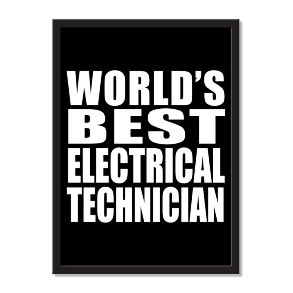 World's Best Electrical Technician - Portrait Frame Photo Tile