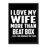 I Love My Wife More Than Beat Box ...Yes, She Bought Me This - Portrait Frame Photo Tile