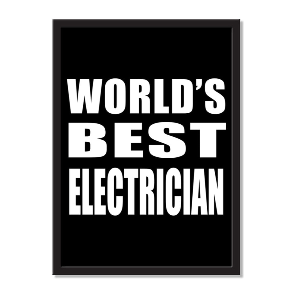 World's Best Electrician - Portrait Frame Photo Tile