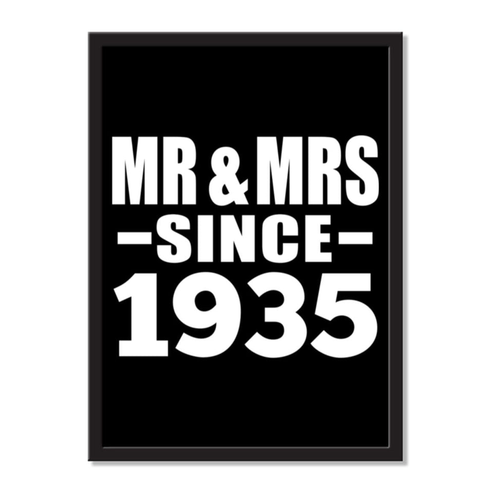 Mr & Mrs Since 1935 - Portrait Frame Photo Tile